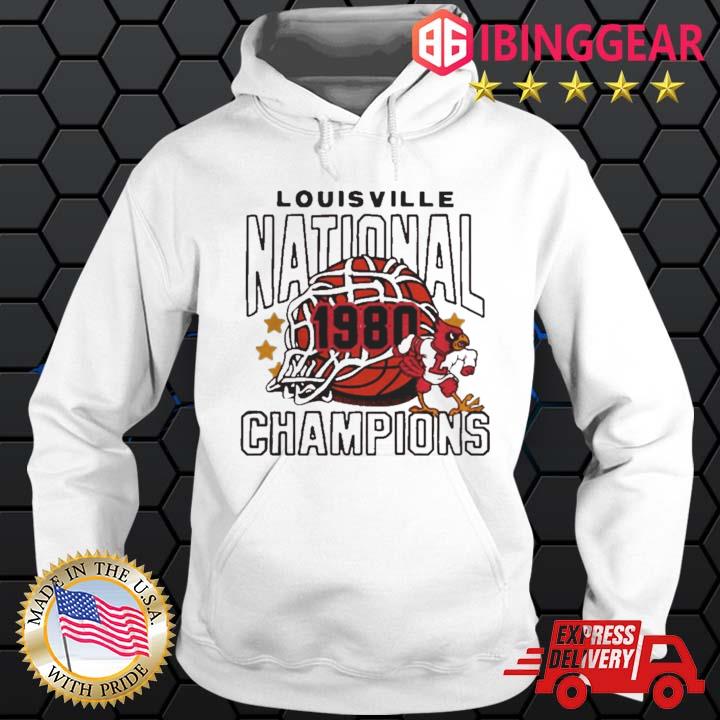Louisville National 1980 Champions Basketball Shirt Hoodie trang