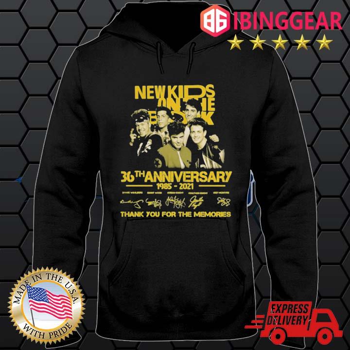 The New Kids On The Block 36th Anniversary 1985 2021 Signatures Thank You For The Memories Shirt Hoodie den