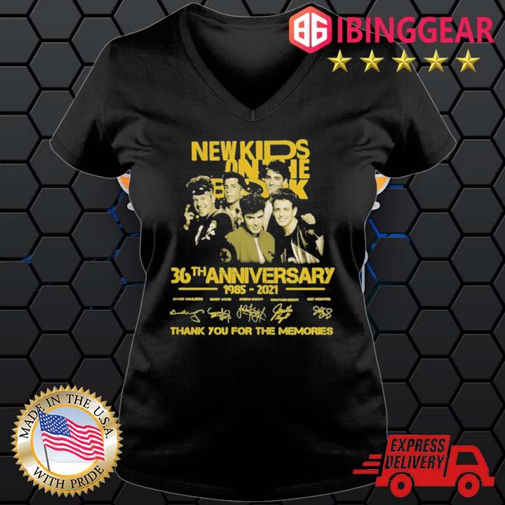 The New Kids On The Block 36th Anniversary 1985 2021 Signatures Thank You For The Memories Shirt Ladies den