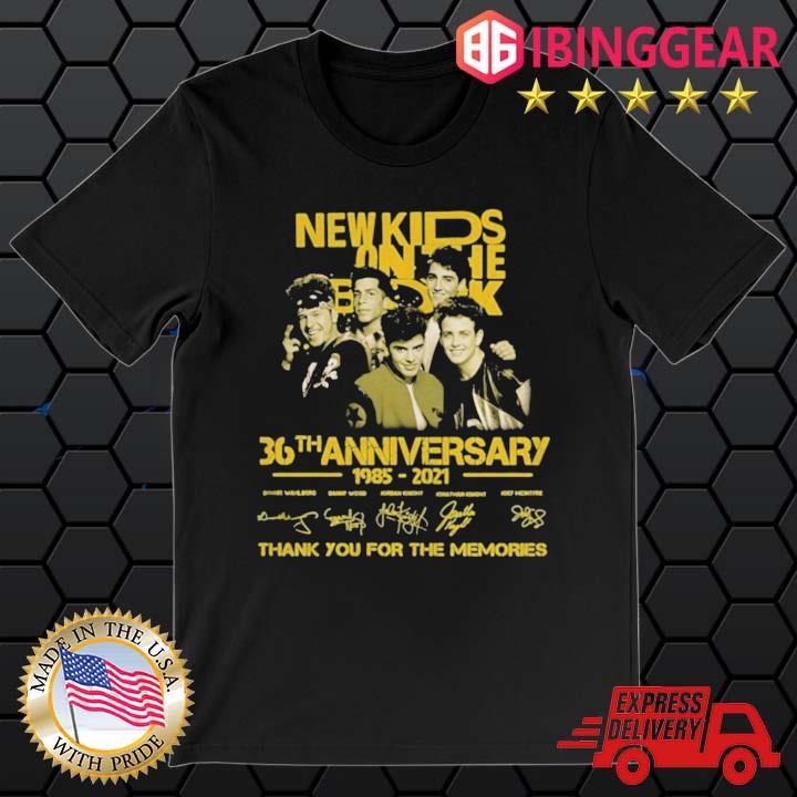 The New Kids On The Block 36th Anniversary 1985 2021 Signatures Thank You For The Memories Shirt